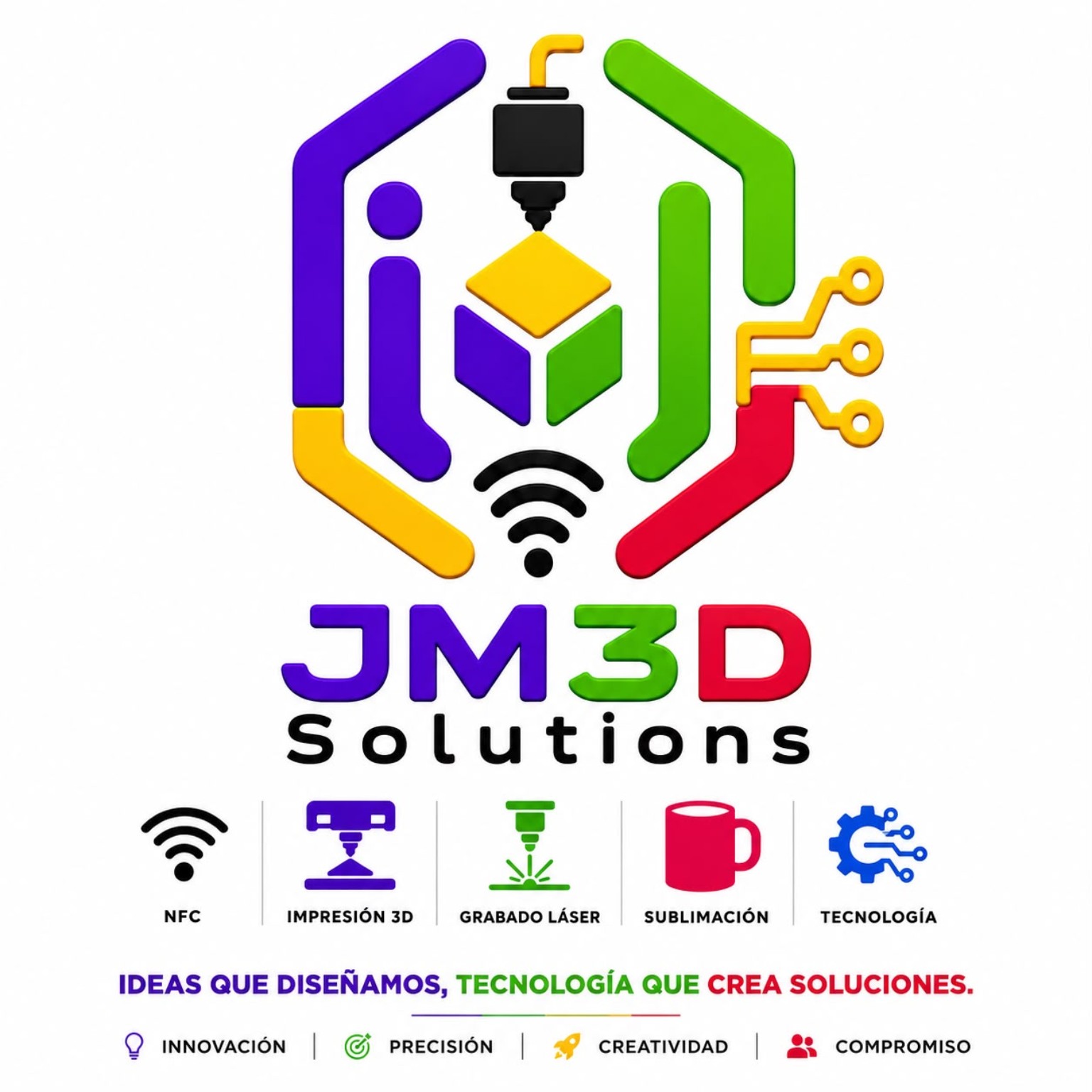 JM3D Solutions: NFC, impresión 3D, grabado láser, sublimación y tecnología