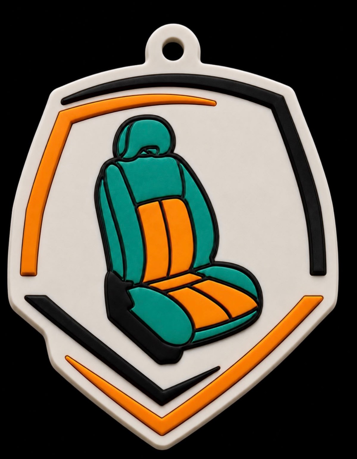 Llavero personalizado con asiento de vehículo