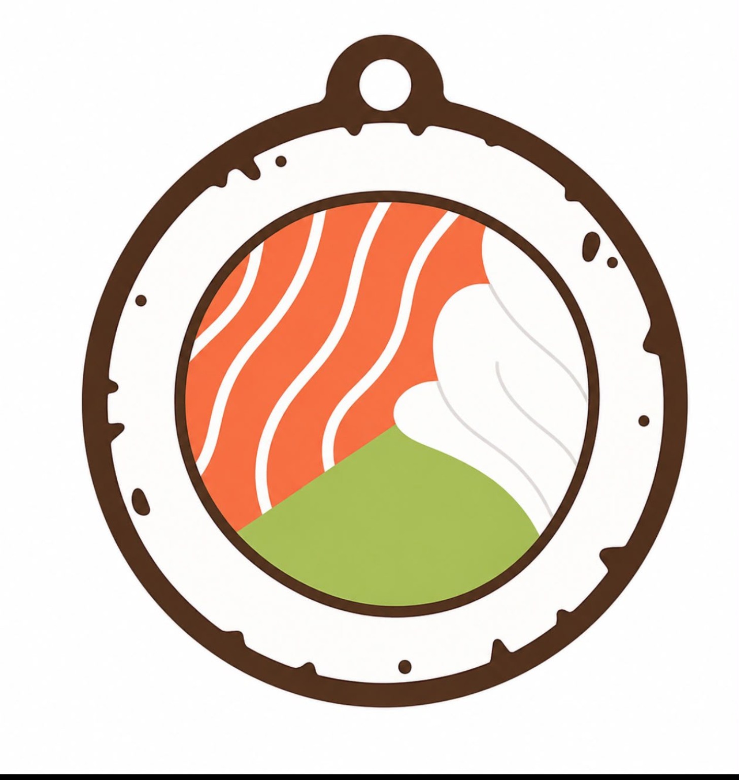 Llavero personalizado con diseño de sushi